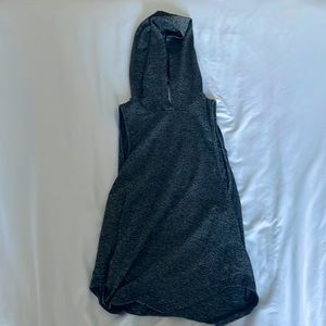 Backless athletic hoodie tank top